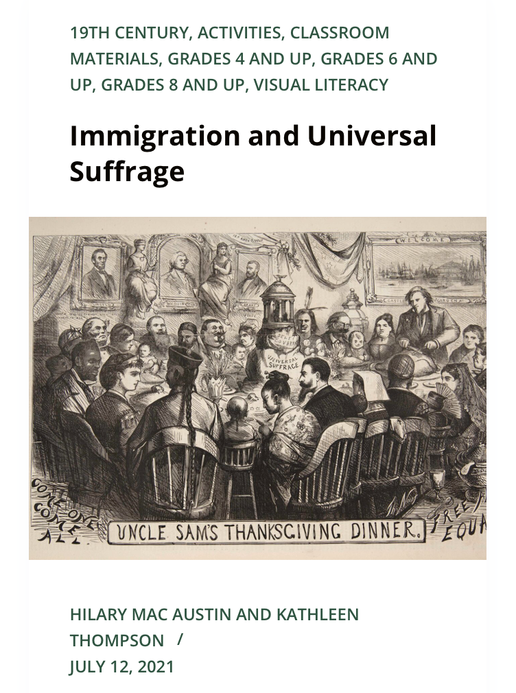 Thumbnail of activity entitled "Immigration and Universal Suffrage"