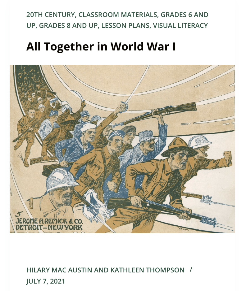 Thumbnail for lesson entitled "All Together in World War I"