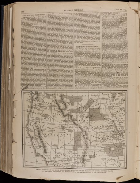 Page of text with a map of the Northwest United States