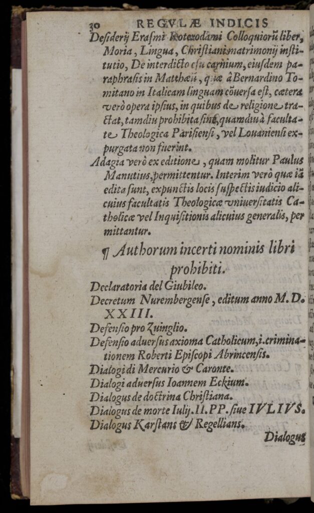 Single page of printed text in Latin.
