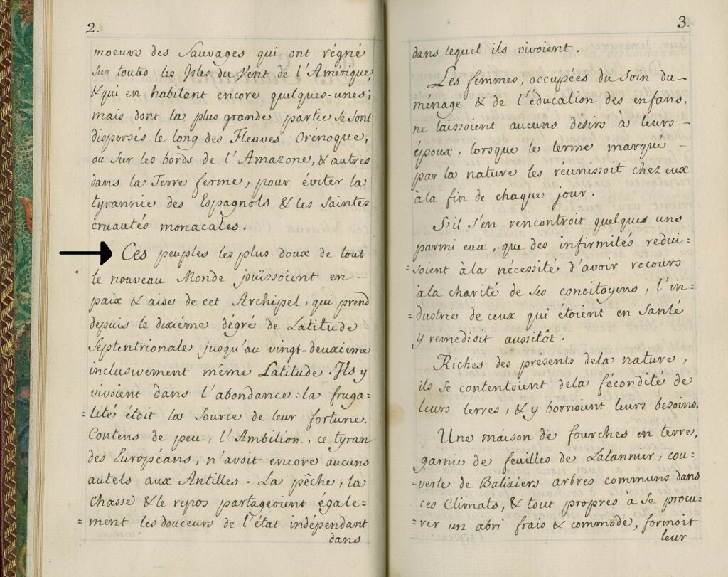 Two-page spread of handwritten French.
