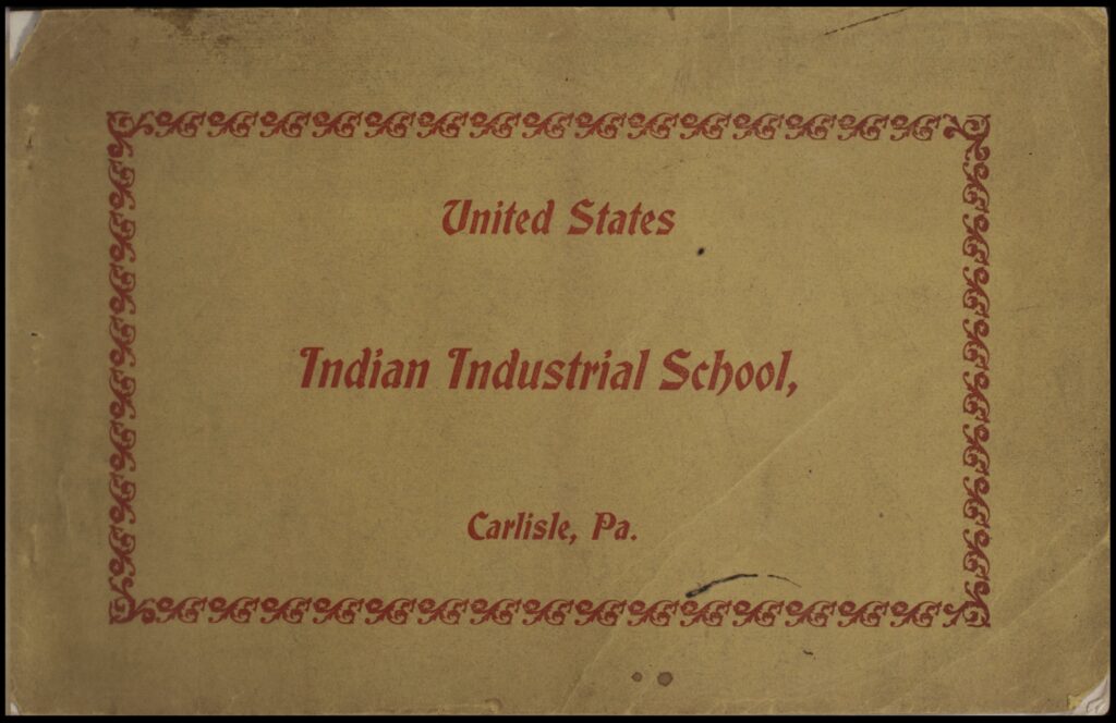 Aged paper with a red decorative border.