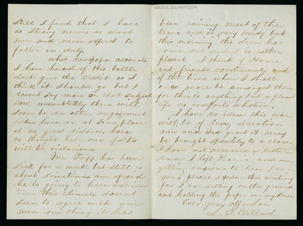 Two columns of handwritten text in cursive, in pencil or brown ink, on cream paper.