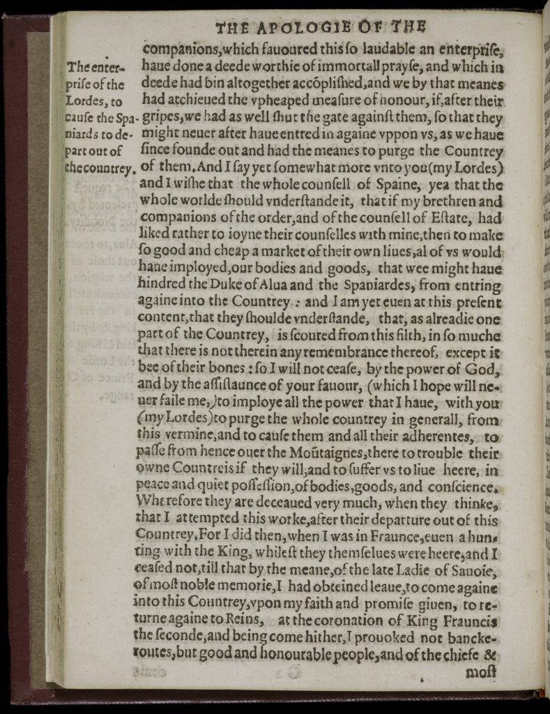 Single page of printed text in English