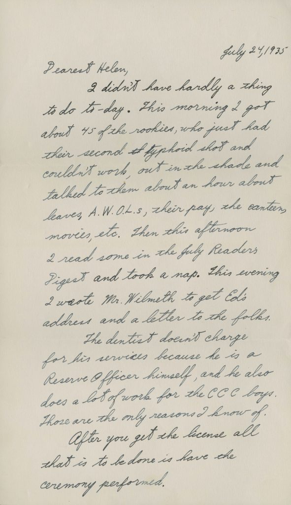 First page of a letter in handwritten text in cursive.