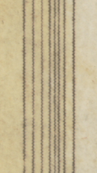 Detail of a map showing a set of closely spaced parallel lines making a decorative border.