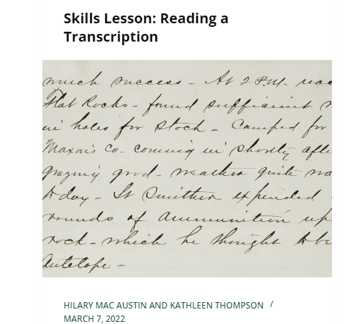 Thumbnail image of the skills lesson: reading a transcription