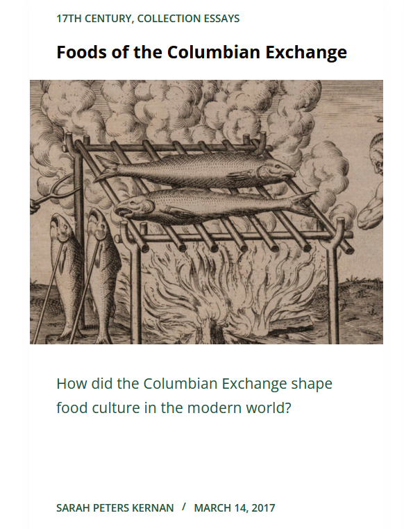 Thumbnail of collection essay entitled "Foods of the Columbian Exchange."