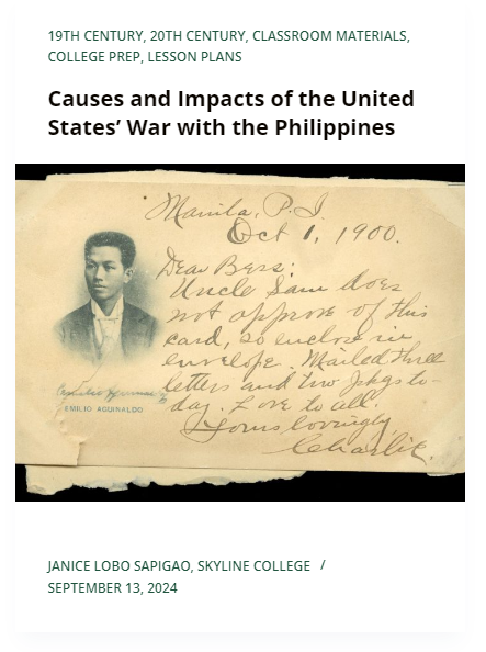 Thumbnail of lesson "Causes and Impacts of the United States' War with the Philippines"