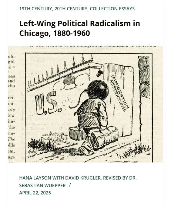 Thumbnail for the essay "Left-Wing Political Radicalism in Chicago, 1880-1960"